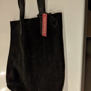 New Merona suede tote bag